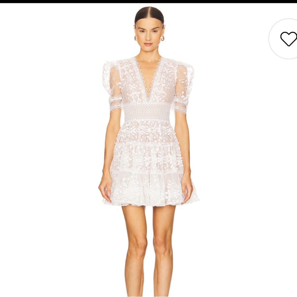Bronx and Banco White Lace Mini Dress